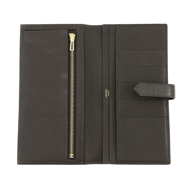 エルメス 長財布 ベアンスフレ エベンヌ/ゴールド金具 エプソン Z刻印 HERMES WALLET