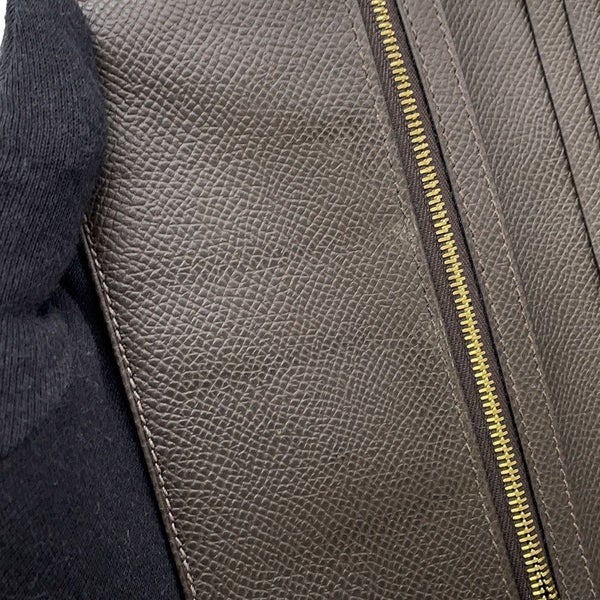 エルメス 長財布 ベアンスフレ エベンヌ/ゴールド金具 エプソン Z刻印 HERMES WALLET