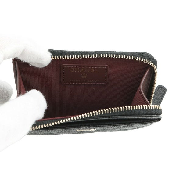 シャネル コインケース マトラッセ ココマーク キャビアスキン AP4893 CHANEL 財布 黒