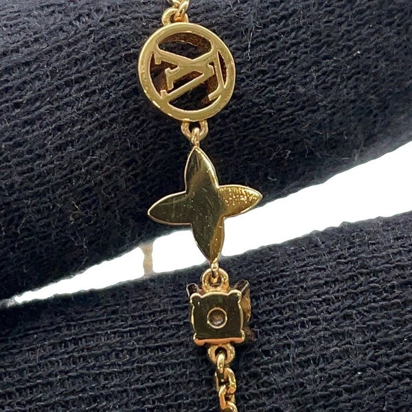 ルイヴィトン ブレスレット モノグラム・フラワー ブラスレ・プティ ルイ M00374 LOUIS VUITTON LVサークル ストラス