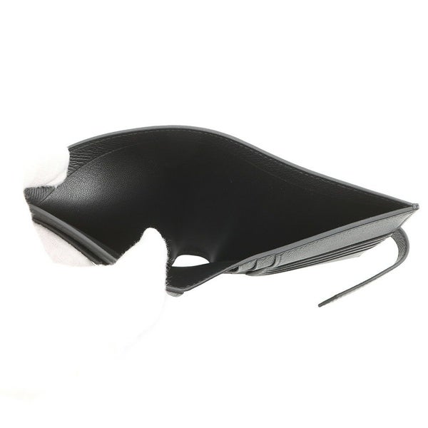 エルメス 二つ折り財布 ベアンコンパクト ブラック/シルバー金具 エプソン B刻印 エプソン 財布 黒