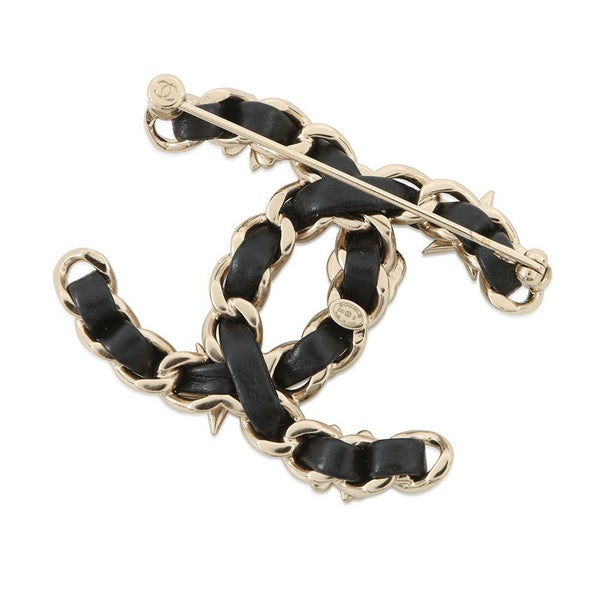 シャネル ブローチ ココマーク ラインストーン フェイクパール B20B AB4726 CHANELアクセサリー 黒