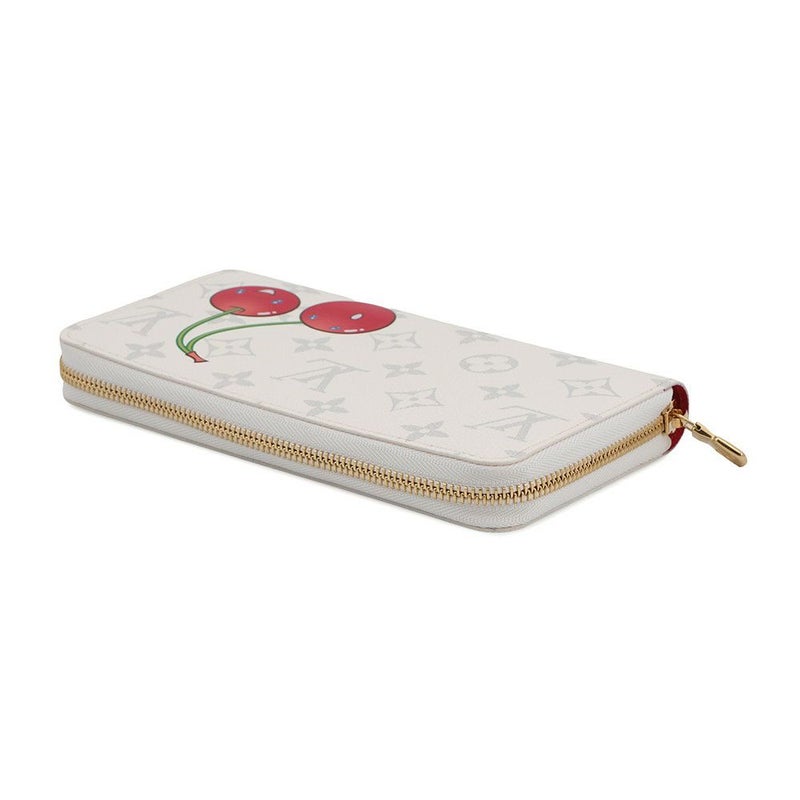 ルイヴィトン 長財布 モノグラム・チェリー LV × TM ジッピー・ウォレット M14240 LOUIS VUITTON 村上隆 白