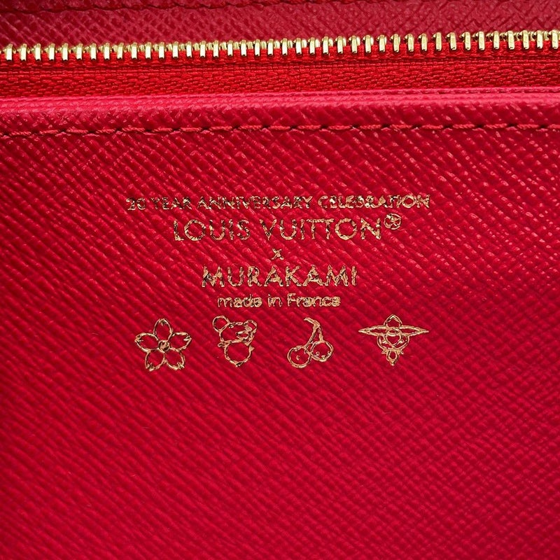ルイヴィトン 長財布 モノグラム・チェリー LV × TM ジッピー・ウォレット M14240 LOUIS VUITTON 村上隆 白