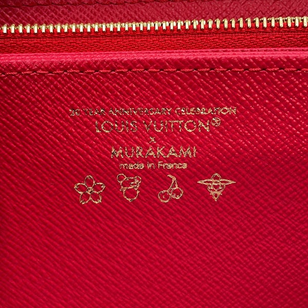 ルイヴィトン 長財布 モノグラム・チェリー LV × TM ジッピー・ウォレット M14240 LOUIS VUITTON 村上隆 白