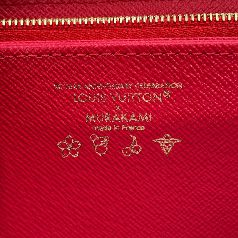 ルイヴィトン 長財布 モノグラム・チェリー LV × TM ジッピー・ウォレット M14240 LOUIS VUITTON 村上隆 白