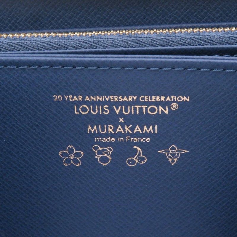 ルイヴィトン 長財布 モノグラム・チェリー デニム LV × TM ジッピー・ウォレット M23161 村上隆コラボ