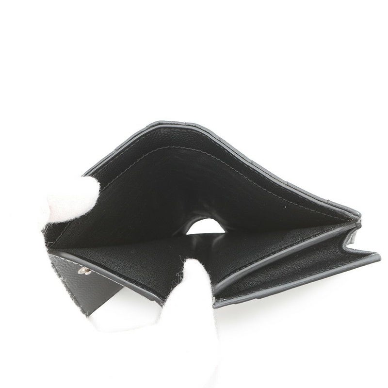 サンローランパリ 二つ折り財布 YSL ロゴ レザー 504899 SAINT LAURENT PARIS カード 黒