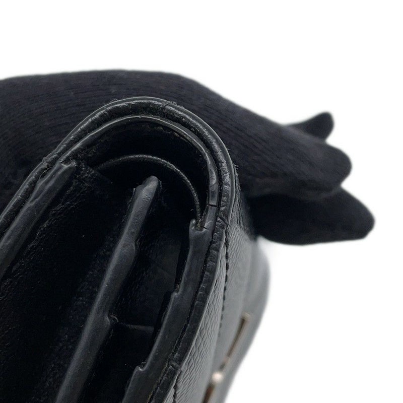 サンローランパリ 二つ折り財布 YSL ロゴ レザー 504899 SAINT LAURENT PARIS カード 黒