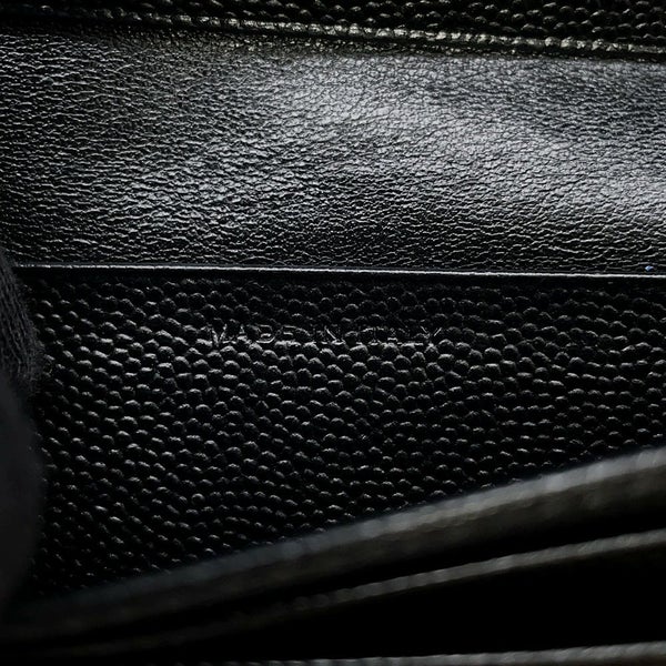 サンローランパリ 二つ折り財布 YSL ロゴ レザー 504899 SAINT LAURENT PARIS カード 黒