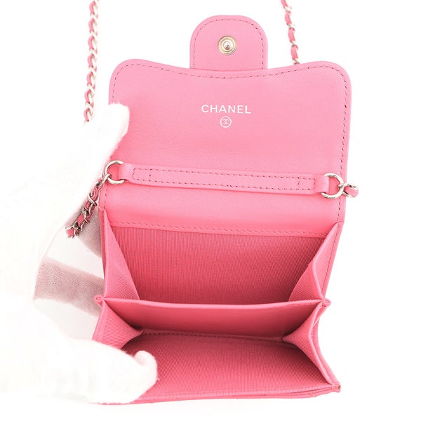 シャネル チェーンウォレット マトラッセ ココマーク ラムスキン AP2569 CHANEL コインケース