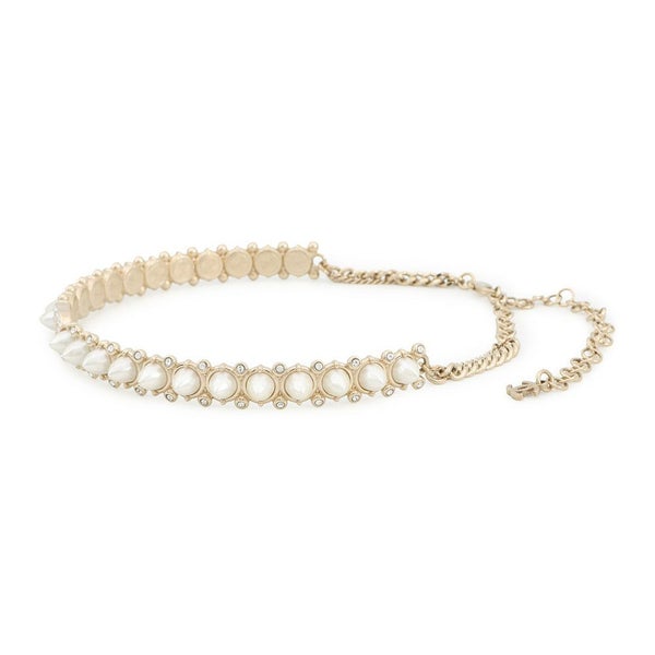 シャネル チョーカー スタッズ フェイクパール ラインストーン A22C AB7624 CHANEL ネックレス アクセサリー