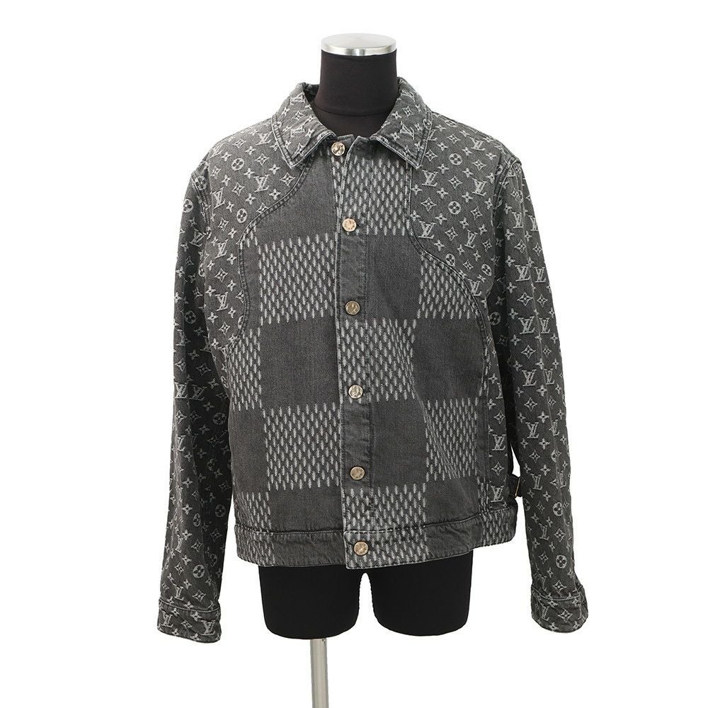 美品★LV★ルイヴィトン×NIGOコラボ★モノグラムデニムジャケット★サイズ48 ルイヴィトン デニムジャケット NIGOコラボ ジャイアントダミエ