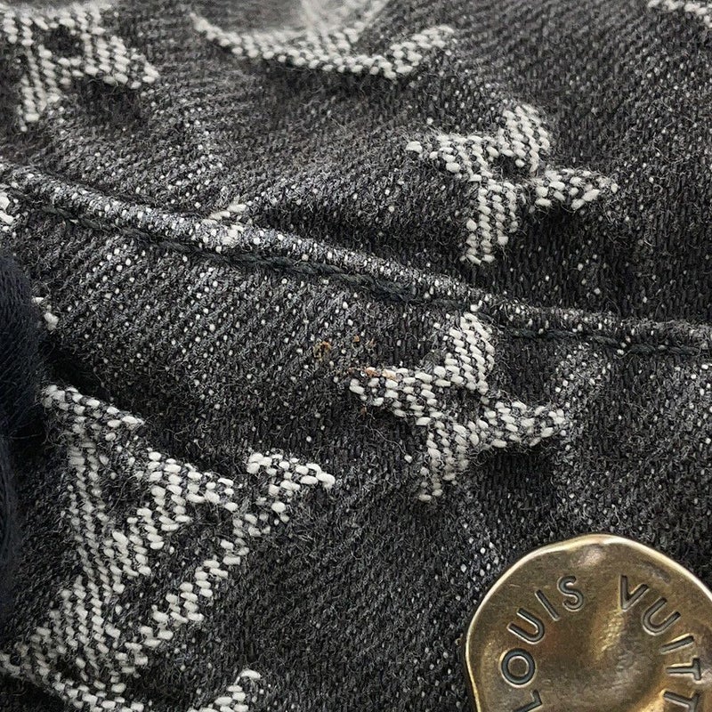 ルイヴィトン デニムジャケット NIGOコラボ ジャイアントダミエ ウェーブス モノグラム メンズサイズ54 1A88WW 黒 ノワール アウター