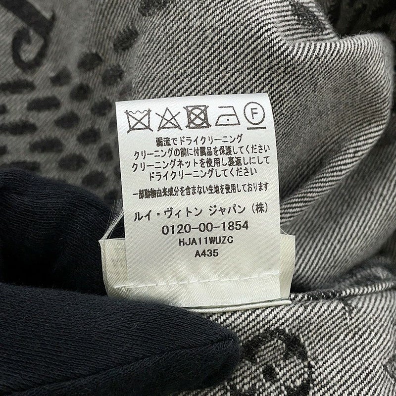 ルイヴィトン デニムジャケット NIGOコラボ ジャイアントダミエ ウェーブス モノグラム メンズサイズ54 1A88WW 黒 ノワール アウター
