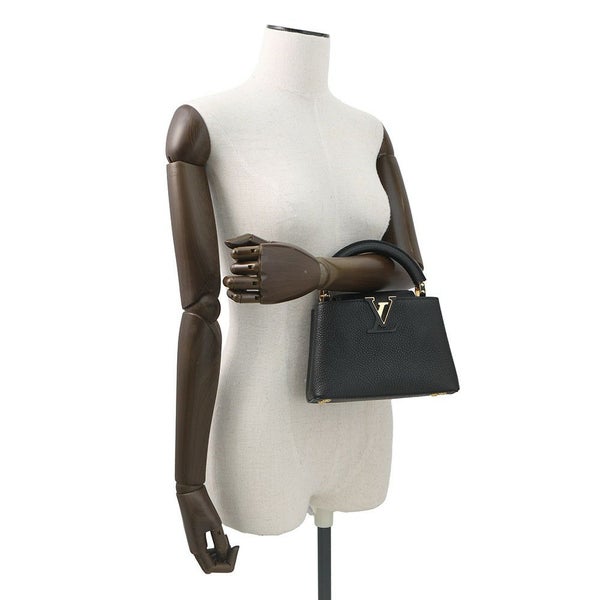 ルイヴィトン ハンドバッグ トリヨンレザー カプシーヌMINI M56071 LOUIS VUITTON 2way ブラック 黒