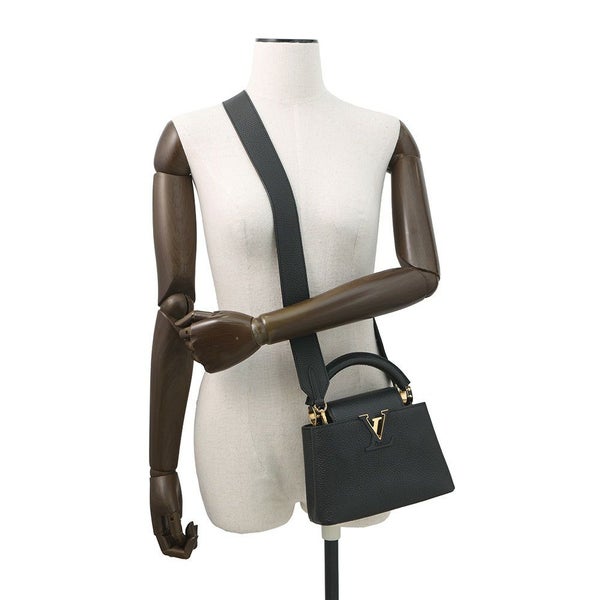 ルイヴィトン ハンドバッグ トリヨンレザー カプシーヌMINI M56071 LOUIS VUITTON 2way ブラック 黒