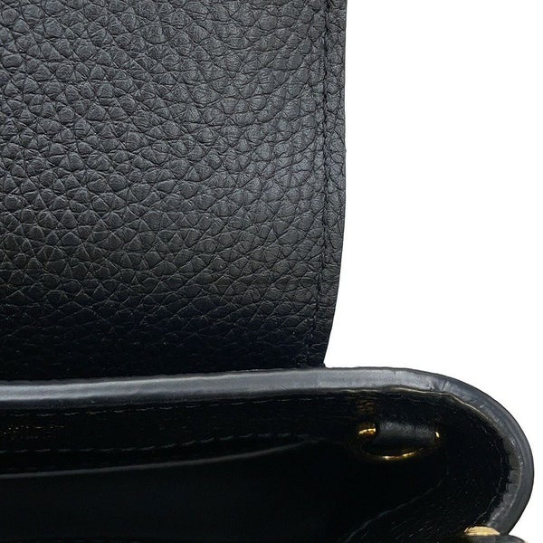 ルイヴィトン ハンドバッグ トリヨンレザー カプシーヌMINI M56071 LOUIS VUITTON 2way ブラック 黒