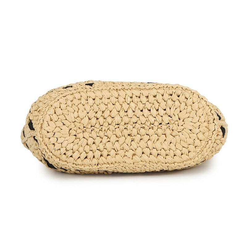 シャネル チェーントートバッグ スモール ショッピングバッグ ラフィア AS5811 CHANEL 黒