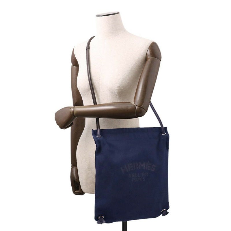 エルメス リュック アリーヌPM ネイビー/シルバー金具 トワルシェブロン Y刻印 HERMES 2wayショルダー