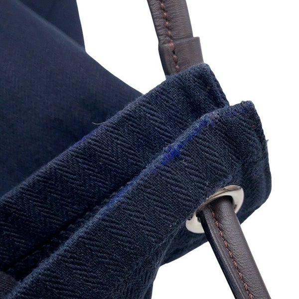 エルメス リュック アリーヌPM ネイビー/シルバー金具 トワルシェブロン Y刻印 HERMES 2wayショルダー