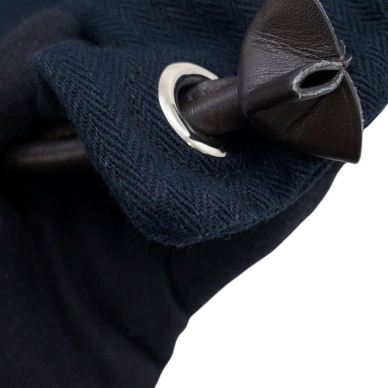 エルメス リュック アリーヌPM ネイビー/シルバー金具 トワルシェブロン Y刻印 HERMES 2wayショルダー