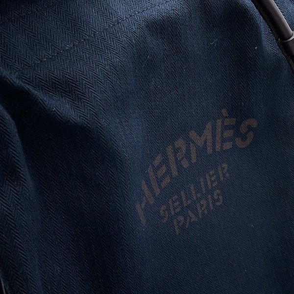 エルメス リュック アリーヌPM ネイビー/シルバー金具 トワルシェブロン Y刻印 HERMES 2wayショルダー