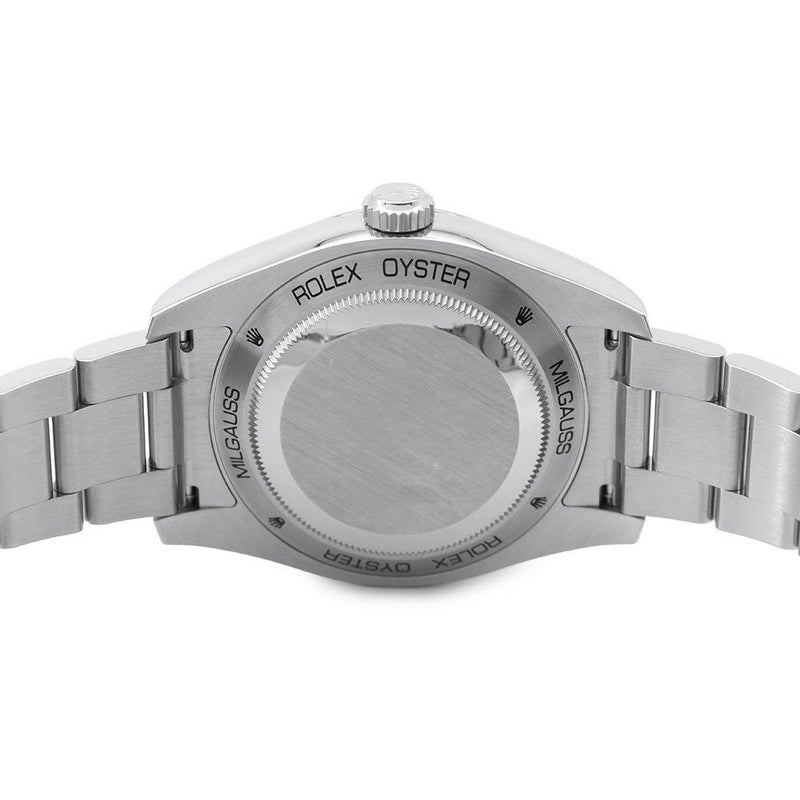 ロレックス ミルガウス グリーンガラス ランダムシリアル ルーレット 116400GV ROLEX 腕時計 黒文字盤