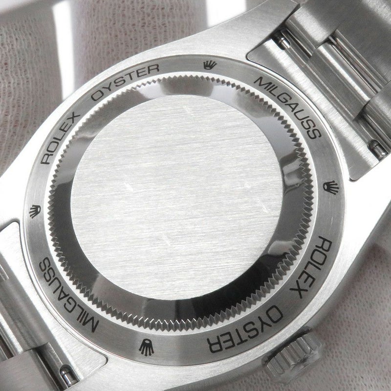 ロレックス ミルガウス グリーンガラス ランダムシリアル ルーレット 116400GV ROLEX 腕時計 黒文字盤