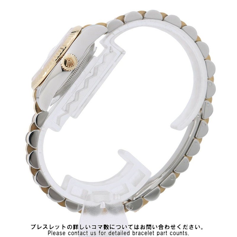 ロレックス デイトジャスト SS/K18YG 179173G ROLEX 腕時計 白文字盤 10Pダイヤ