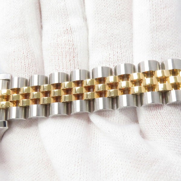 ロレックス デイトジャスト SS/K18YG 179173G ROLEX 腕時計 白文字盤 10Pダイヤ