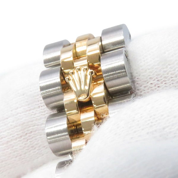 ロレックス デイトジャスト SS/K18YG 179173G ROLEX 腕時計 白文字盤 10Pダイヤ