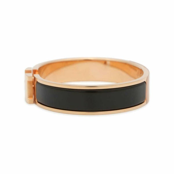 エルメス ブレスレット クリック H クリッククラックPM ブラック/ピンクゴールド金具 HERMES アクセサリー 黒