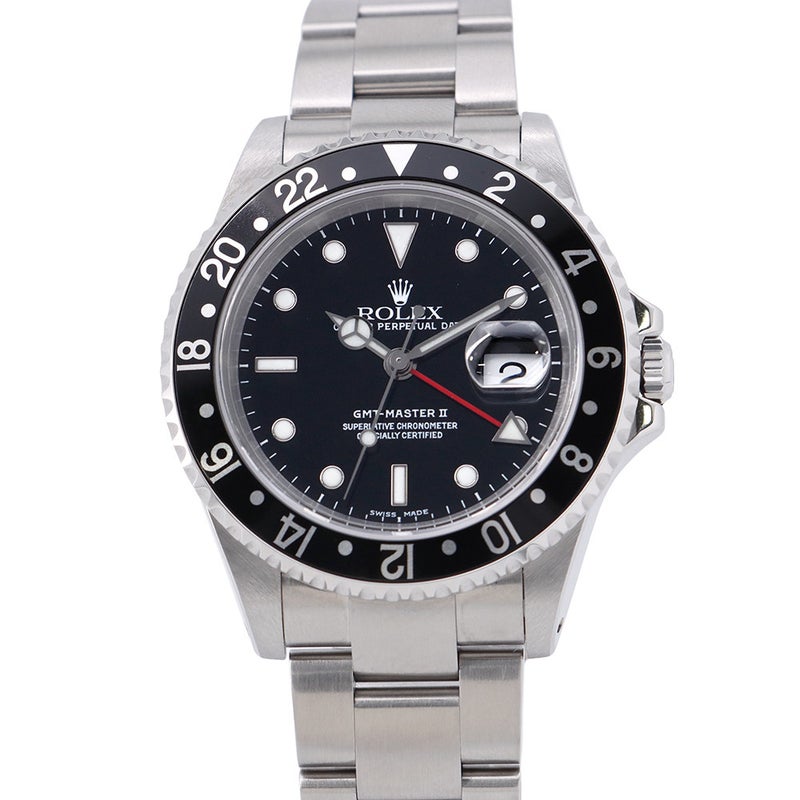 ロレックス GMTマスター2 デイト P番 16710 ROLEX 腕時計 ウォッチ 黒文字盤
