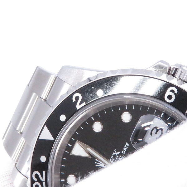 ロレックス GMTマスター2 デイト P番 16710 ROLEX 腕時計 ウォッチ 黒文字盤