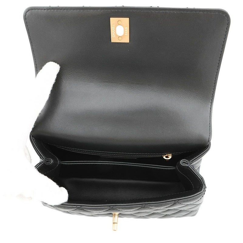 シャネル ハンドバッグ マトラッセ ココマーク ココハンドル ラムスキン ビーズ A92990 CHANEL 2way