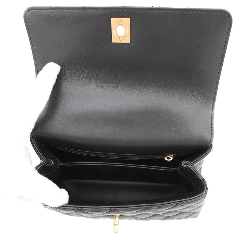 シャネル ハンドバッグ マトラッセ ココマーク ココハンドル ラムスキン ビーズ A92990 CHANEL 2way