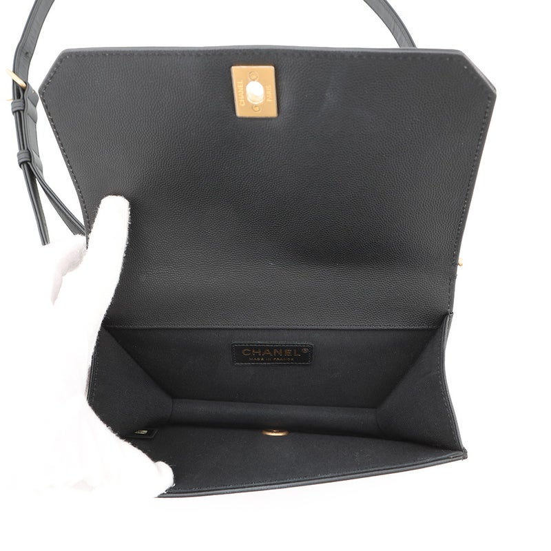 シャネル ショルダーバッグ マトラッセ ココマーク キャビアスキン A91576 CHANEL 黒