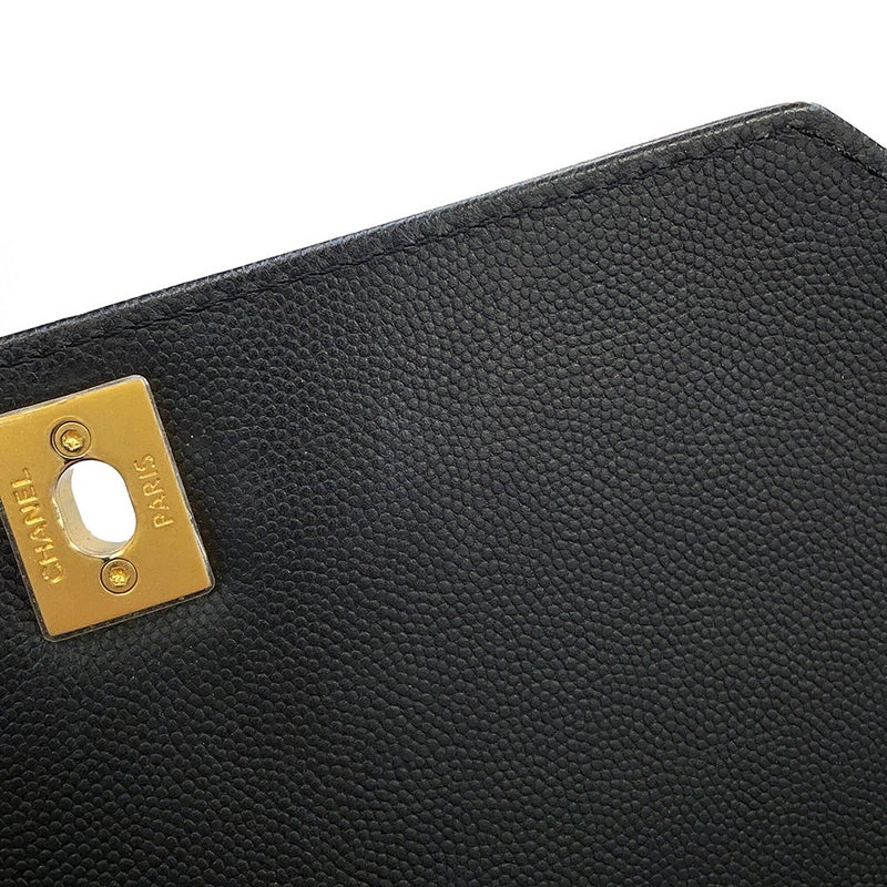 シャネル ショルダーバッグ マトラッセ ココマーク キャビアスキン A91576 CHANEL 黒