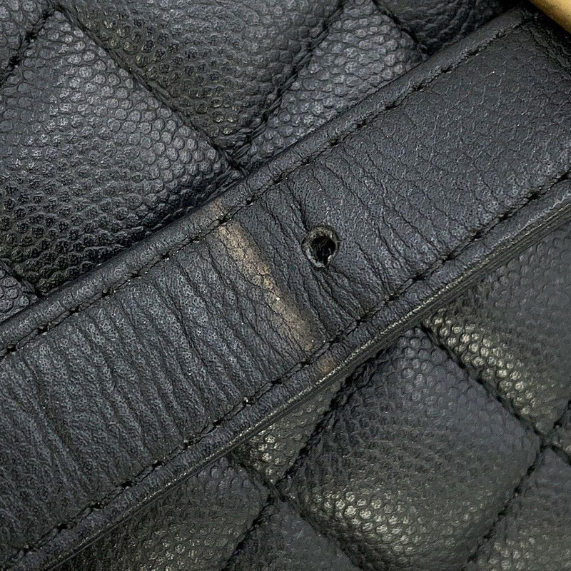 シャネル ショルダーバッグ マトラッセ ココマーク キャビアスキン A91576 CHANEL 黒