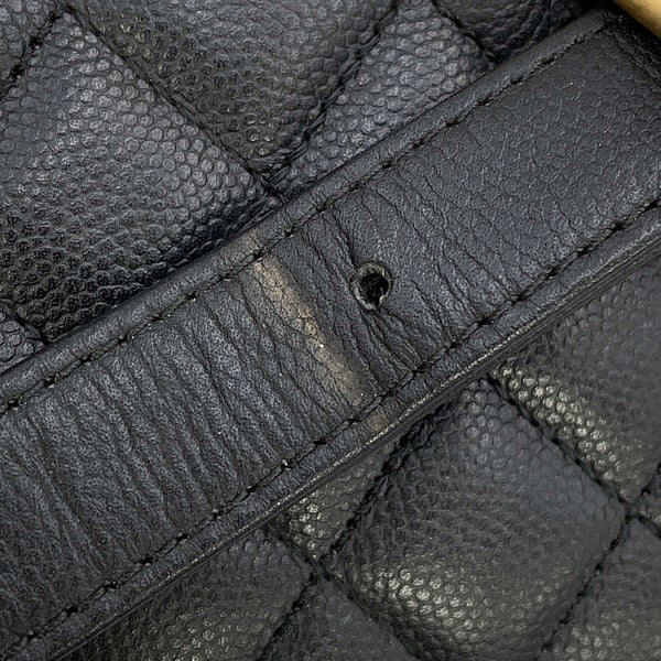 シャネル ショルダーバッグ マトラッセ ココマーク キャビアスキン A91576 CHANEL 黒