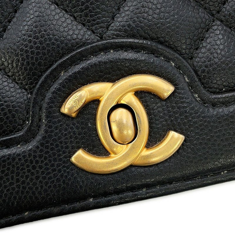 シャネル ショルダーバッグ マトラッセ ココマーク キャビアスキン A91576 CHANEL 黒