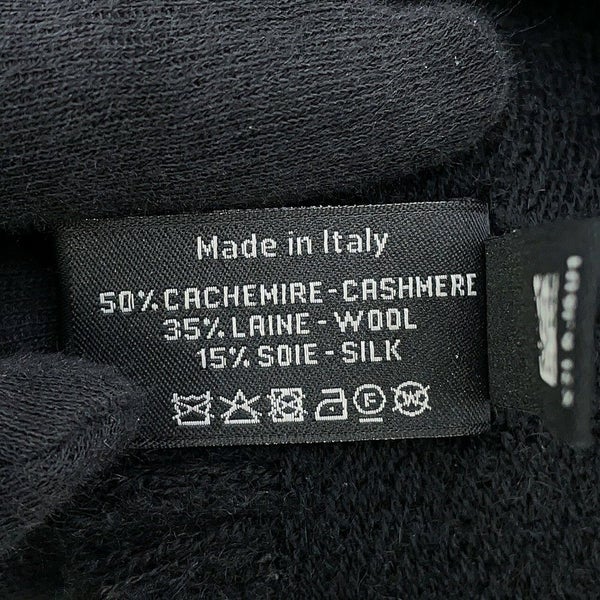 シャネル マフラー ココマーク カシミヤ ビーズ CHANEL ストール 黒