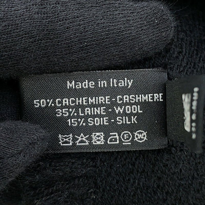 シャネル マフラー ココマーク カシミヤ ビーズ CHANEL ストール 黒