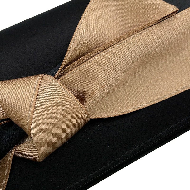 シャネル クラッチバッグ ココマーク サテン ラインストーン CHANEL 黒