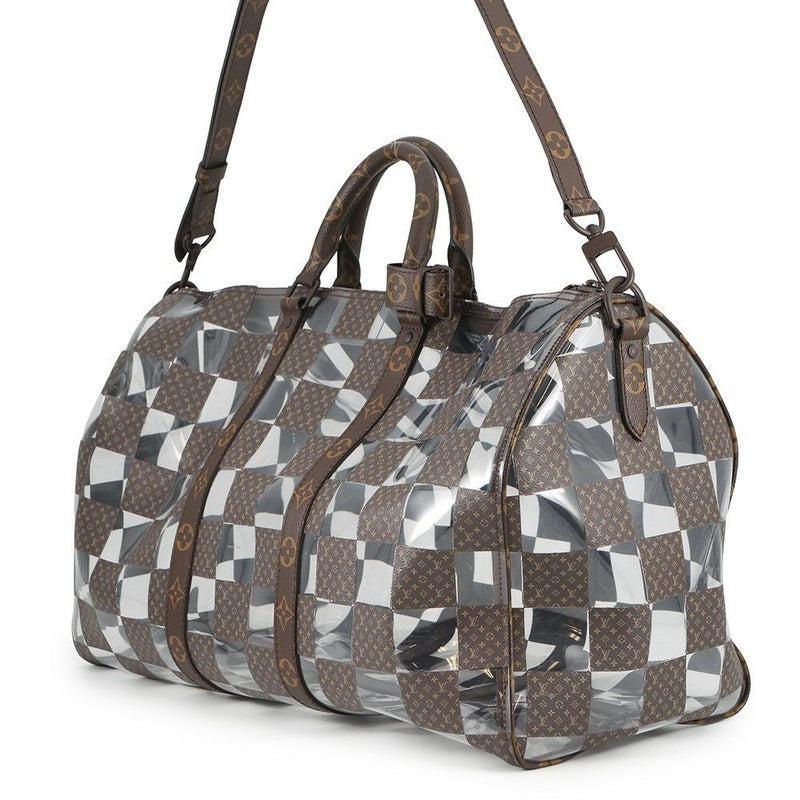 ルイヴィトン ボストンバッグ モノグラム・チェス キーポル・バンドリエール50 M20864 LOUIS VUITTON 2way