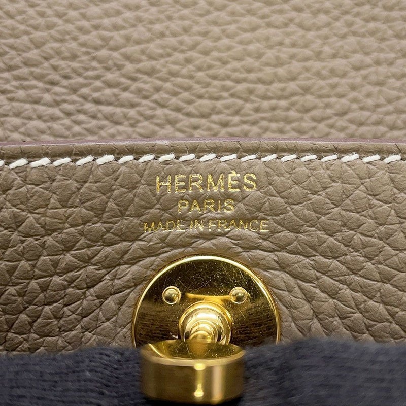 エルメス リンディ ミニ エトゥープ/ゴールド金具 トリヨンクレマンス W刻印 2wayショルダー