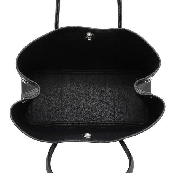 エルメス トートバッグ ガーデンパーティTPM ブラック/シルバー金具 トワルアッシュ/ネゴンダ B刻印 黒