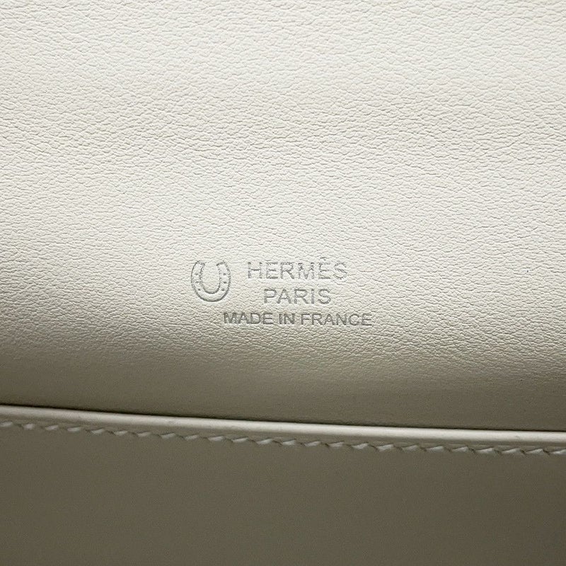 エルメス ハンドバッグ ポシェットケリー ヴェルソ ブラック/パールグレー/シルバー金具 スイフト K刻印 HERMES SPO 黒 白ステッチ