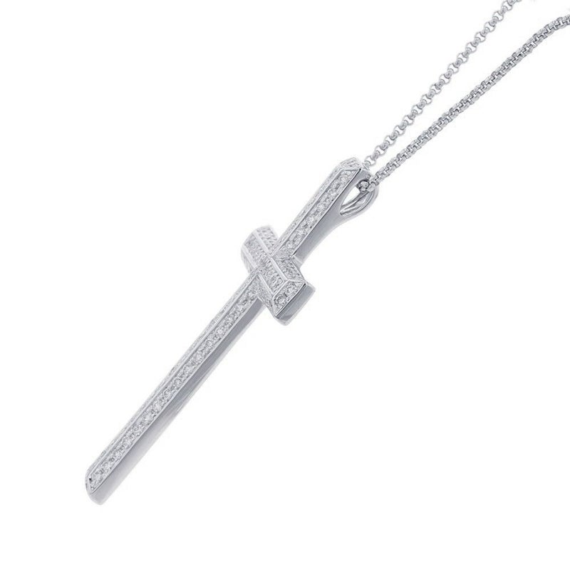 モニッケンダム ネックレス クロス ダイヤモンド 計1.05 Pt900/Pt850プラチナ MONNICKENDAM ペンダント ジュエリー